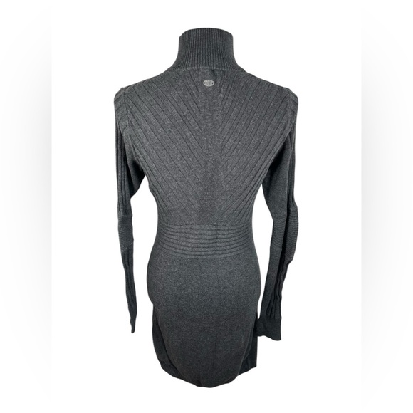 Athleta | Ribbed Knit 1/4 Zip Mock Neck Sweater Dress - Picture 3 of 10